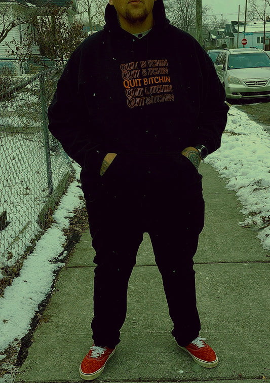 Quit Bi***in Grocery Logo Pull Over Hoodie